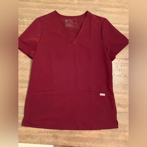 Burgundy FIGS scrub top